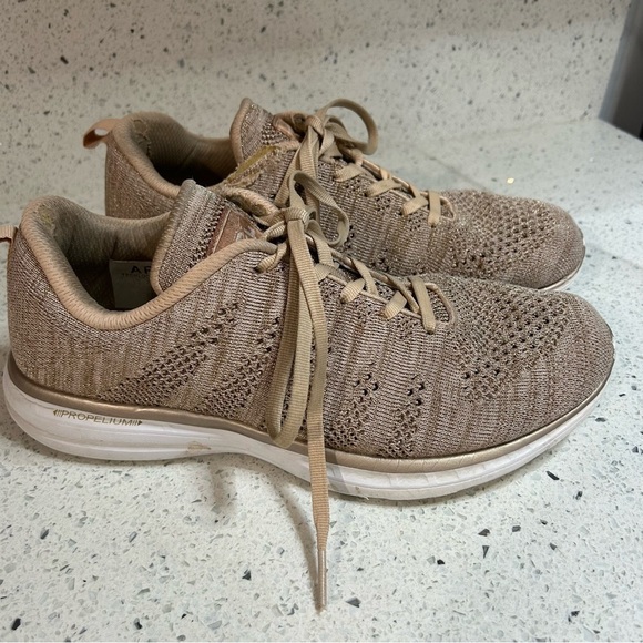 APL Shoes - APL Athletic Propulsion Labs Rose Gold Lace Up Sneakers​​​